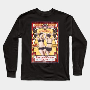 The Untattooed Lady Sideshow Poster Long Sleeve T-Shirt